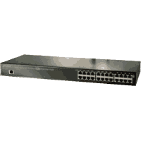12 port Gigabit Ethernet PoE Power over Ethernet Midspan PSE injector for mounting in a 19" distribution rack for operation of up to 12 10/100/1000MBit/s PoE end devices such as IP-phones, wireless access points or IP cameras with Fast or Gigabit Ethernet PoE input according to IEEE 802.3af or with DC input in combination with PoE splitter. Max. 15.4W /port, Max. 190W total, web based management, PoE management, SNMP alarm trap. Operating temperature 0..50°C, RH 5..95%, FCC Part 15 Class A, CE. Input voltage 100..240V AC, consumption max. 200W.