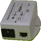 Gigabit PoE injector IN:100~240V AC IEEE 802.3af mode B