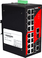 Industrial Ethernet switch 16x 100Base-TX 2x dual speed combo
