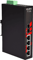 5 port Industrial Fast Ethernet switch 4x RJ-45 1x fiber optic