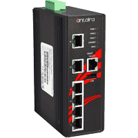 6 port Industrial Fast Ethernet high PoE switch managed 12~36V