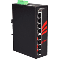 8 Port Industrie PoE+ Switch IN 24V DC OUT 8x IEEE 802.3at 30W