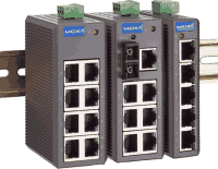 Industrial Fast Ethernet Switch IEEE 802.3/802.3u/802.3x mit 8x 10/100Mbit/s 10/100Base-FX RJ-45 Ports, Betriebstemperatur -10°..60°C, Hutschienenmontage, Abmessungen HxBxT 40x109x95 mm, IP20, Eingangsspannung 12V..45V DC oder 18V..30V AC. Lieferanten Artikel MOXA EDS-208.<br>Abverkauf (Restbestand anfragen)