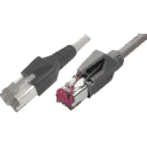 Overview twisted pair cable with RJ-45 connectors 