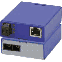 Industrial Gigabit Ethernet mini f/o converter SM SC 10km