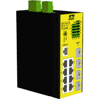 Gigabit Ethernet Industrie Switch managed 8x RJ-45 4x SFP Slot