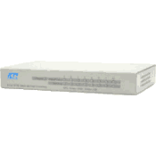 8-port Fast Ethernet switch with fiber optic uplink