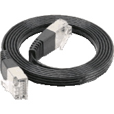 09614267  RJ-45 flat cable Cat.6a shielded 10,00m black 