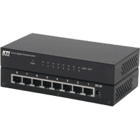 Gigabit Ethernet Desktop Switch 8x 1000Base-T RJ-45 Ports