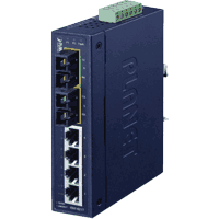 6 port Industrial Ethernet switch 4x RJ-45 2x 100Base-FX