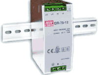 Power supply DIN rail mountable 12V DC, 75W 6.3A