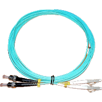 Fiber optic patch cord duplex ST/LC MM 50/125μm OM3 3,00m