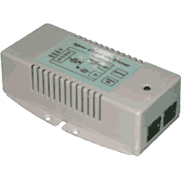 High Power PoE Plus Power over Ethernet Injektor nach IEEE 802.3at Standard 70W mit 1x 10/100/1000MBit 1000Base-T Gigabit Ethernet Port. Eingang an Schraubklemmen siehe Auswahlbox, Ausgang RJ-45 Pins 1236 35W 56V 0.625A und Pins 4578 35W 56V 0.625A, Betriebstemperatur -40°C..+75°C relative Luftfeuchtigkeit 5%..90% nicht kondensierend, Abmessungen 125x72x38mm (LxBxH).