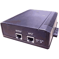 Ultra PoE splitter with 1x 10/100/1000MBit/s 1000Base-T Gigabit Ethernet port and 1x DC at screw terminal. Output 80W (max. Load) with 100W PSE, 56W with 70W PSE (IEEE 802.3at standard), input 2x 40V..60V DC (typical 56V DC) pins 1236+4578, operating temperature -40°C..+60°C, relative humidity 5%..90% non condensing, dimensions 140x150x40mm LxWxH, wall mountable optional mounting on 35mm DIN rail.