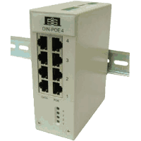 10/100/1000MBit/s 1000Base-T Gigabit Ethernet Power over Ethernet Midspan injector with 44V..57V DC input voltage, PoE PSE output according to IEEE 802.3at/af standard max. 35W, suitable for industrial use, extended temperature range operating temperature -40°C..+65°C. Mounting on 35mm DIN rail, dimensions HxWxD 125x46x102mm.