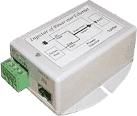 PoE injector Gigabit Ethernet IN: 10-36V DC OUT: IEEE 802.3af