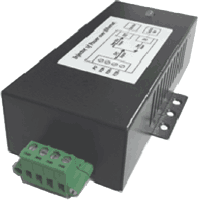 Gigabit PoE injector DC input, PoE IEEE 802.3at 35W metal case