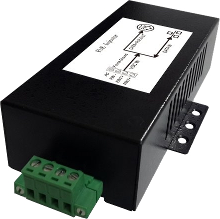 10 Gigabit Industrial Ethernet PoE Injector EN50155 (Bahn) und EN60945 (Marine)