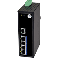 Industrial Gigabit PoE+ Switch (Endspan) for Environments with 12V and 24V operating Voltage.