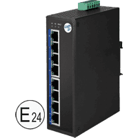 Industrial Gigabit Ethernet E-Mark PoE switch 8x IEEE 802.3at