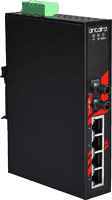 5 Port Industrial Fast Ethernet Switch 4x RJ-45 1x Monomode ST