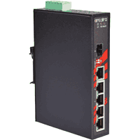 Industrial Gigabit Ethernet switch 5x RJ-45 1x 100/1000 SFP