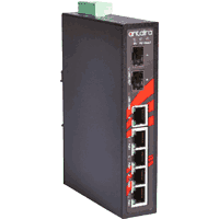 Gigabit high PoE switch 5x RJ-45 4x PoE+ 30W 2x SFP ext.Temp.