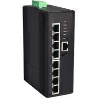 8 port Industr. Gigabit Ethernet high PoE switch managed 12~36V
