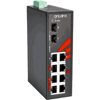 Industrial Ethernet Switch 6x 100Base-TX 2x Dual Speed Combo