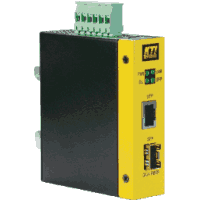 Gigabit Industrial Ethernet f/o converter 1000BaseT/LX LC 20km